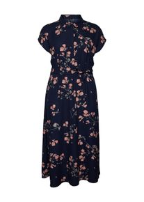 Vero Moda Curve Damer Blusekjole navy / r&oslash;d St&oslash;rrelse 44