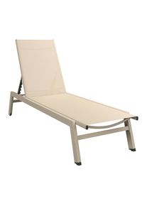 Ambia Garden Sonnenliege, Beige, Metall, Textil, 55x92x164 cm, R&uuml;ckenlehne verstellbar, Gartenm&ouml;bel, Balkonm&ouml;bel, Balkonliegen