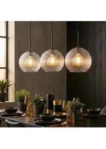 hofstein Koyoto Suspension, Boule lumineuse, Suspension Clair, 3 lumi&egrave;res