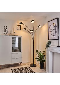 hofstein Lampadaire Siamado Noir, 5 lumi&egrave;res