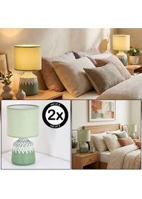 hofstein Mirvel Lampe &agrave; poser Vert, Blanc, 1 lumi&egrave;re