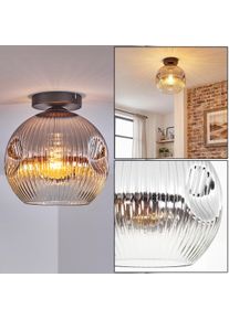 hofstein Ripoll Plafonnier, Boule lumineuse Chrome, Clair, Fum&eacute;, 1 lumi&egrave;re