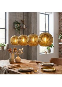 hofstein Ripoll Suspension, Boule lumineuse, Suspension Or, 4 lumi&egrave;res