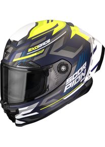Scorpion EXO-Race Air Kobra, full face helmet , color: Matt Dark Blue/Neon-Yellow/Grey/White , size: XS