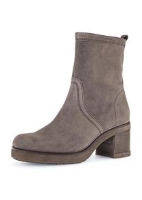 Gabor, Damen, Stiefelette &raquo;Milano&laquo; , Blockabstz, Komfortschuh in Bequemweite G (= weit), taupe, 42, Stiefelette mit Anziehlasche und Rei&szlig;verschluss