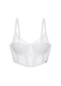 Dorina, Damen, Bustier &raquo;Arya&laquo; mit Spitzen- und Netzbesatz, mit B&uuml;gel, WHITE, 75 - Cup D, Damen-Bustier von Dorina