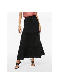 Vila, Damen, Maxirock &raquo;VIMESA HW MAXI SKIRT - NOOS&laquo; mit R&uuml;schen, Black, 36, Maxirock von Vila