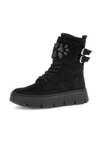 Gabor, Damen, Schn&uuml;rboots, schwarz, 39, Schn&uuml;rboots mit verstellbarer Schnalle und Innenrei&szlig;verschluss