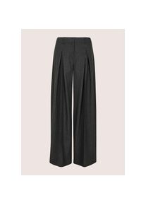 Madeleine Mode MADELEINE, Damen, Stoffhose &raquo;Bundfaltenhose Nadelstreifenhose mit Strassdekoration&laquo;, grau / melange, 40 - N + K Gr, Bequeme Passform, L&auml;nge ca. 106 cm