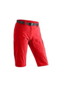 Maier Sports, Damen, Caprihose &raquo;Kluane&laquo; Damen Shorts, kurze Wanderhose, Outdoorhose mit 2 Taschen, Regular Fit, feuerrot, 46 - Normalgr&ouml;&szlig;en, 
