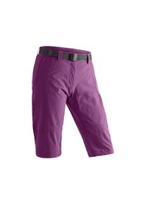 Maier Sports, Damen, Caprihose &raquo;Kluane&laquo; Damen Shorts, kurze Wanderhose, Outdoorhose mit 2 Taschen, Regular Fit, purpurviolett, 44 - Normalgr&ouml;&szlig;en, 