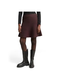 Tom Tailor Denim, Damen, Minirock aus Strick, soft chocolate brown melange, M, Rock von Tom Tailor Denim