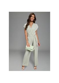 Laura Scott, Damen, Jumpsuit mit eleganter Wickeloptik und G&uuml;rtel, salbei, 34 - N-Gr, Eleganter Jumpsuit von Laura Scott