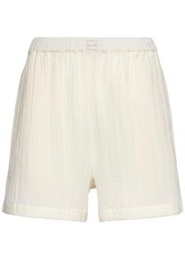 Calvin Klein Jeans, Damen, Shorts Regular fit mit elastischem Bund, Tofu, XS (36) - N-Gr, Shorts von Calvin Klein Jeans Womanswear