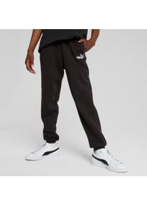 Trainingshose Puma "ESS NO. 1 LOGO SWEATPANTS FL B", Jungen, Gr. 164, N-Gr, schwarz (Puma schwarz), Fleece, Obermaterial: 66% Baumwolle, 34% Polyester, unifarben, regular fit normal, Hosen Trainingshose, Regular Fit, mit Eingrifftaschen, mit elastischem Bund