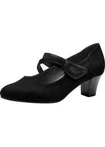 Jana Damen Pumps med sp&auml;nne och kardborrekn&auml;ppning svart Gr&ouml;&szlig;e 38