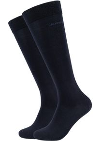 JOOP! Kniestr&uuml;mpfe JOOP "premium essentials", Herren, Gr. 35-38, blau (navy), Baumwolle, Elasthan, Polyamid, unifarben, elastisch, Socken Kniestr&uuml;mpfe, mit Logoschriftzug am Bund