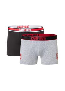 Boxershorts CAMP DAVID "casual", Herren, Gr. XL, grau (tomato puree mix), Obermaterial: 95% Baumwolle, 5% Elasthan, Unterhosen Boxershorts, mit elastischem Bund