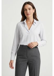 Schlupfbluse Sportalm KITZB&Uuml;HEL, Damen, Gr. 36, wei&szlig;, Web, Obermaterial: 73% Polyamid, 27% Elasthan, clean, unifarben, regular fit h&uuml;ftlang, V-Ausschnitt, eingesetzt Manschette, Blusen Schlupfbluse, mit Reverskragen