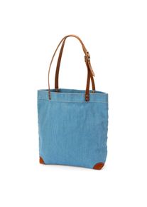 HACK Lederwaren Hack Lederware Handtasche Segeltuch Hellblau