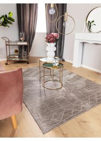 benuta Basic Matto Daisy Harmaa 66x110 cm Harmaa Geometrinen