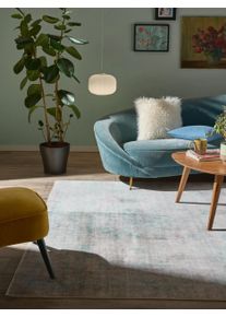 benuta nest Pest&auml;v&auml; matto Miray Harmaa/turkoosi 120x170 cm Harmaa/turkoosi Vintage