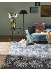 benuta nest Pest&auml;v&auml; matto Milly Antrasiitti/Sininen 80x150 cm Antrasiitti/Sininen Kukallinen