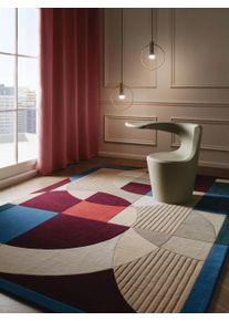 benuta Finest Villamatto Adam Moniv&auml;rinen/violetti 160x230 cm Moniv&auml;rinen/violetti Geometrinen,Rakennemix