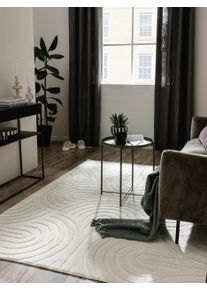 benuta POP Matto Paloma Kerma 80x150 cm Kerma Geometrinen,Yksiv&auml;rinen