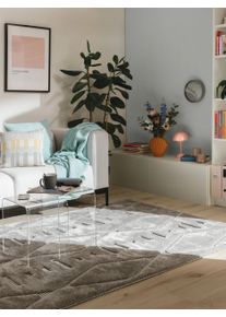 benuta POP Matto Elanie Harmaa 120x170 cm Harmaa Abstrakti,Gabbeh,Rakennemix