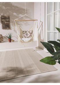 benuta nest Sis&auml;- ja ulkomatto Naoto Beige 120x170 cm Beige Raitoja