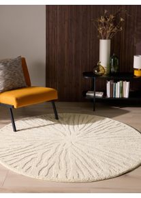 benuta nest Py&ouml;re&auml; matto Eve Kerma 160x160 cm Kerma Abstrakti