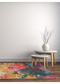 benuta POP Lankakudottu matto Stay Moniv&auml;rinen 75x165 cm Moniv&auml;rinen Abstrakti