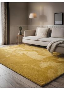 benuta nest P&ouml;rr&ouml;matto Soda Keltainen 80x150 cm Keltainen Yksiv&auml;rinen