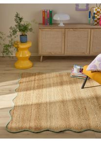 benuta POP Juuttimatto Mambo Turkoosi 120x170 cm Turkoosi Reunus