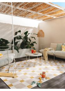 benuta nest Sis&auml;- ja ulkomatto Vega Beige/Keltainen 80x150 cm Beige/Keltainen Geometrinen