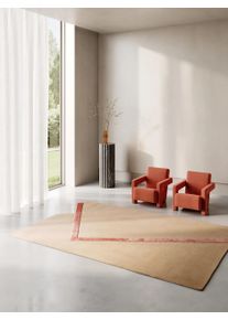 benuta Finest Matto Fold Beige/Oranssi 160x230 cm Beige/Oranssi Geometrinen