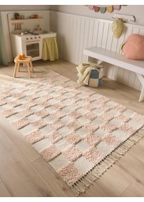 Lytte Lastenmatto Caro Vaaleanpunainen 80x120 cm Vaaleanpunainen Geometrinen