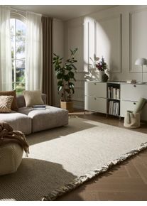 benuta pure Villamatto Mary Ivory vaaleanharmaa 80x120 cm Ivory vaaleanharmaa Yksiv&auml;rinen