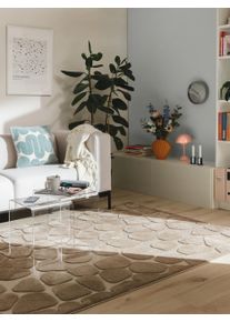 benuta POP Matto Senna Taupe 80x150 cm Taupe Abstrakti,Geometrinen