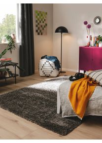 benuta POP P&ouml;rr&ouml;matto Ricky Antrasiitti 80x150 cm Antrasiitti Yksiv&auml;rinen