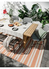 benuta nest Sis&auml;- ja ulkomatto Rida Beige/Oranssi 80x150 cm Beige/Oranssi Geometrinen,Raitoja,Rakennemix