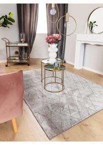 benuta Basic Matto Daisy Harmaa 66x110 cm Harmaa Geometrinen