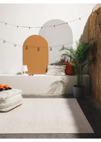 benuta POP Sis&auml;- ja ulkomatto Mars Kerma 120x170 cm Kerma Geometrinen,Yksiv&auml;rinen