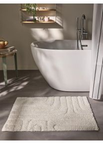 benuta nest Kylpyhuonematto Dan Kerma 50x80 cm Kerma Geometrinen,Yksiv&auml;rinen