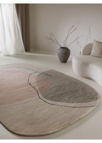 benuta pure Villamatto Shape Moniv&auml;rinen 160x230 cm Moniv&auml;rinen Abstrakti