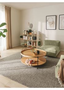 benuta pure Villamatto Imke Harmaa 120x170 cm Harmaa Yksiv&auml;rinen,Rakennemix