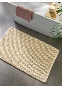 benuta nest Dywanik łazienkowy Lynn kości słoniowej 50x80 cm0000 Poliester Jednolity