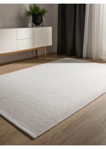 benuta Basic Dywan bawełniany Ron biały 70x140 cm0000 Bawełna Jednolity