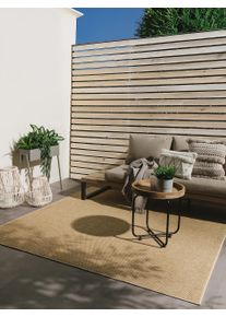 benuta Basic Dywan ogrodowy Iowa beżowy 195x195 cm0000 Polipropylen Jednolity
